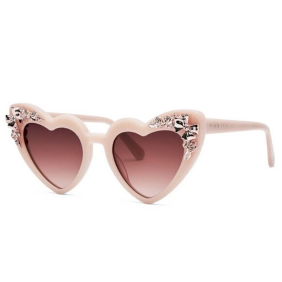 💕LOVESHACKFANCY💕 Amalia Heart Sunglasses ~ Golden Peach NWT - Picture 5 of 16